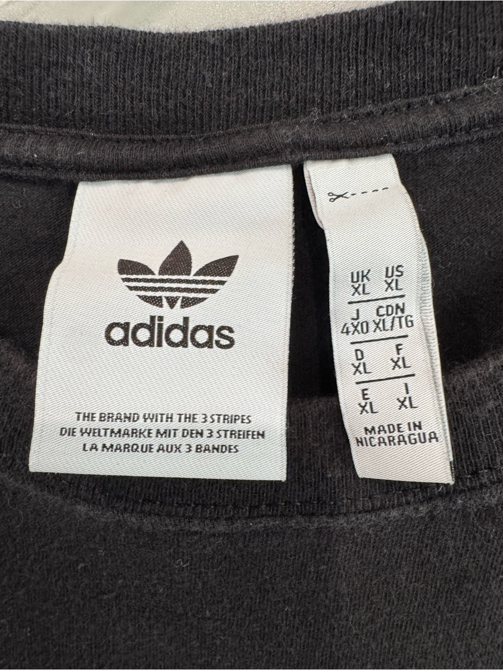 adidas Men’s Black Graphic Logo T-Shirt with Yellow Print - Picture 3 of 4